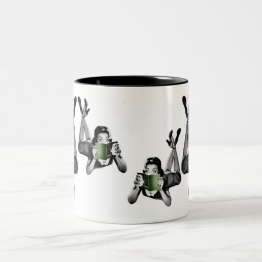 Verbotene Buch-Tasse Zweifarbige Tasse (Mittel)