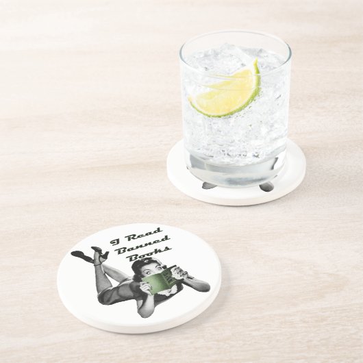 Verbotene Buch-Untersetzer Sandstein Untersetzer (Seite)