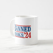 Verbotene Bücher 2024 Kaffeetasse (Vorderseite Links)