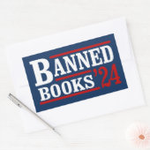 Verbotene Bücher 2024 Rechteckiger Aufkleber (Umschlag)