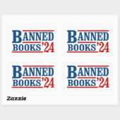 Verbotene Bücher 2024 Rechteckiger Aufkleber (Blatt)