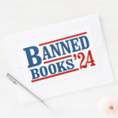Verbotene Bücher 2024 Rechteckiger Aufkleber (Umschlag)