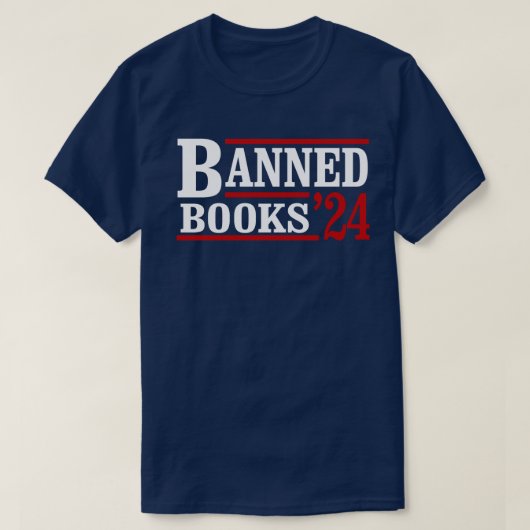 Verbotene Bücher 2024 T-Shirt (Design vorne)