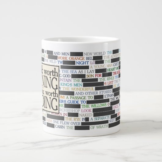 Verbotene Bücher | Lesen | Jumbo-Tasse (Vorderseite)