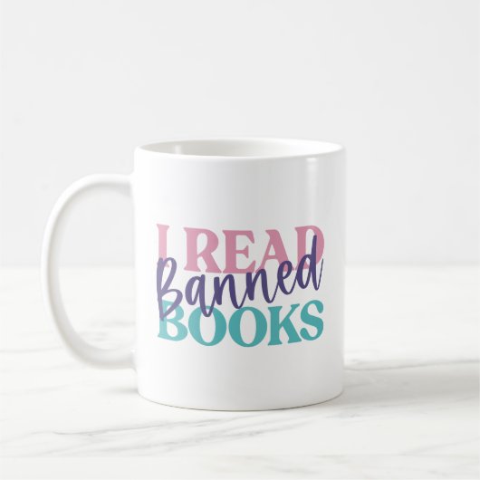 Verbotene Bücher lesen Kaffeetasse (Links)