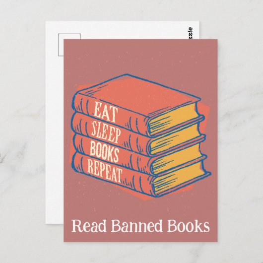 Verbotene Bücher lesen Postkarte (Vorne/Hinten)
