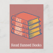 Verbotene Bücher lesen Postkarte (Vorderseite)