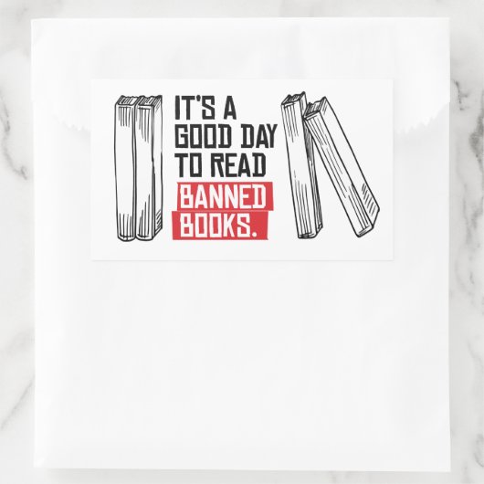 Verbotene Bücher lesen Rechteckiger Aufkleber (Tasche)