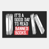 Verbotene Bücher lesen Rechteckiger Aufkleber (Vorderseite)