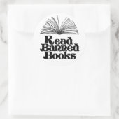 Verbotene Bücher lesen Runder Aufkleber (Tasche)