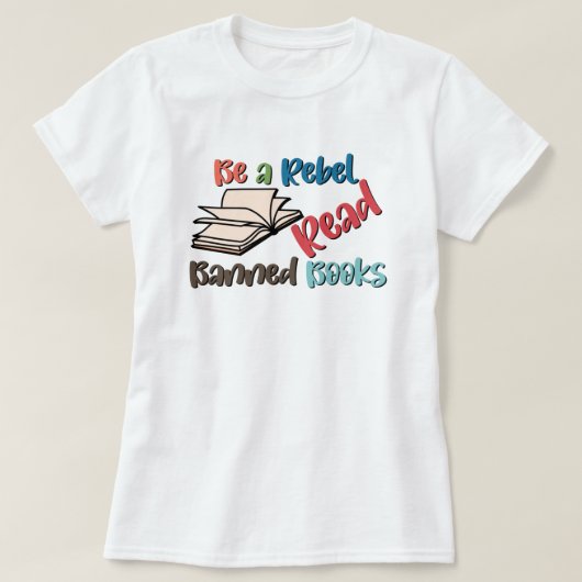 Verbotene Bücher lesen T-Shirt (Design vorne)