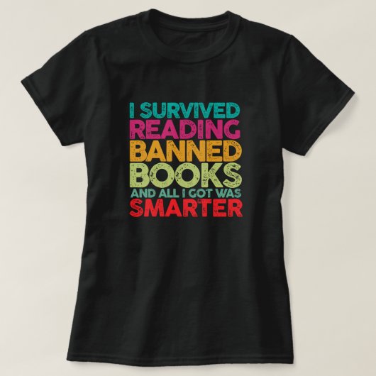 Verbotene Bücher lesen T-Shirt (Design vorne)