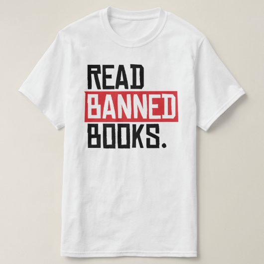 Verbotene Bücher lesen T-Shirt (Design vorne)