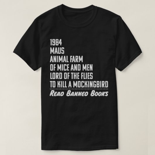 Verbotene Bücher lesen T-Shirt (Design vorne)