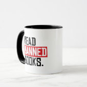 Verbotene Bücher lesen Tasse (Vorderseite Links)