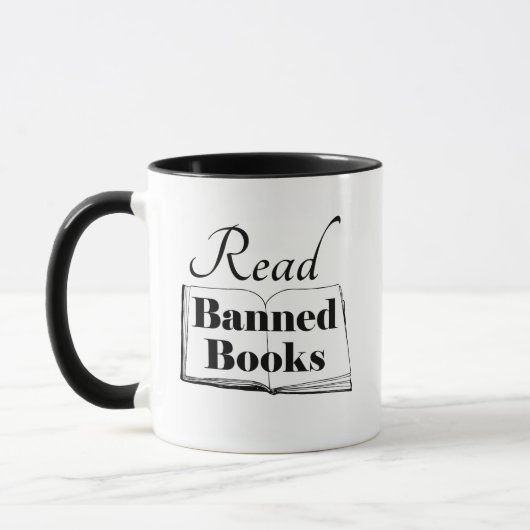 Verbotene Bücher lesen Tasse (Links)