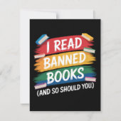 Verbotene Bücher Lesende Bibliothekarswoche Save The Date (Vorderseite)