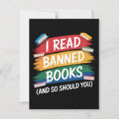 Verbotene Bücher Lesende Bibliothekarswoche Save The Date (Rückseite)