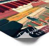 Verbotene City China Vintage Illustration Poster (Ecke)