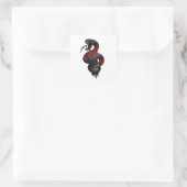 Verbotene Fruchtkleber Quadratischer Aufkleber (Tasche)