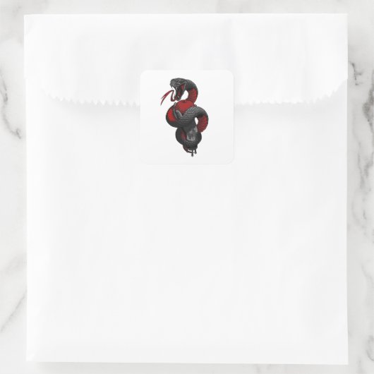 Verbotene Fruchtkleber Quadratischer Aufkleber (Tasche)