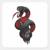 Verbotene Fruchtkleber Quadratischer Aufkleber (Vorderseite)