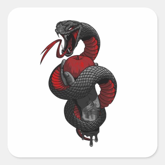 Verbotene Fruchtkleber Quadratischer Aufkleber (Vorderseite)