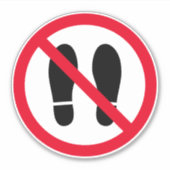 Verbotene Fußschritte signieren Vinyl-Aufkleber Aufkleber (Vorderseite)