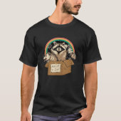 Verbotene Katzen in Box-Raccoon-Skunks Possum adop T-Shirt (Vorderseite)