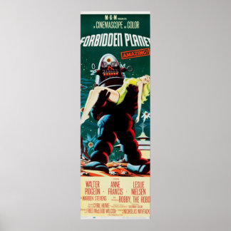 VERBOTENE PLANET 1956 Retro-Science Fiction Vintag Poster