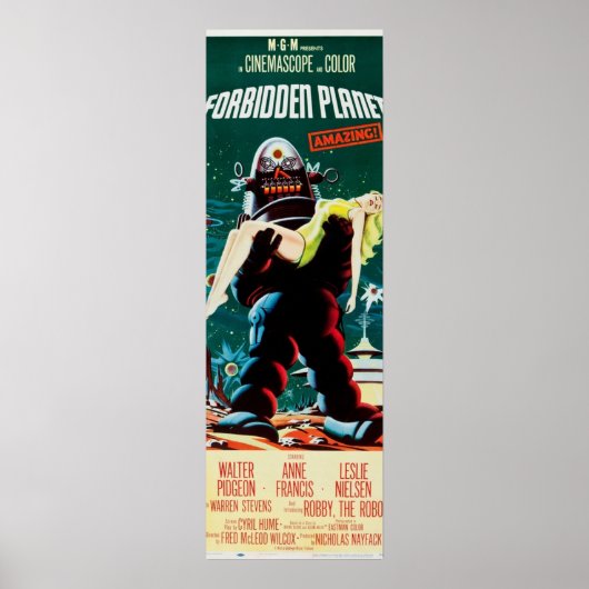 VERBOTENE PLANET 1956 Retro-Science Fiction Vintag Poster (Vorne)