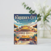 Verbotene Stadt China Postkarte (Stehend Vorderseite)