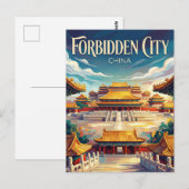 Verbotene Stadt China Postkarte (Vorne/Hinten)
