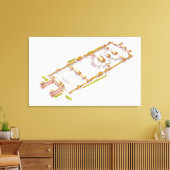 Verbotene Stadt Peking. Detail Leinwanddruck (Insitu (Wohnzimmer))