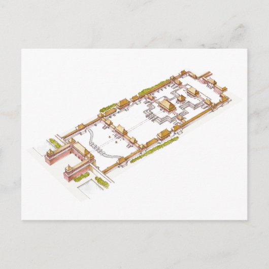 Verbotene Stadt Peking. Detail Postkarte (Vorderseite)