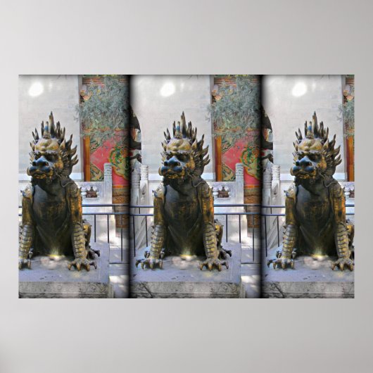 Verbotene Stadtdrachenstatue Poster (Vorne)