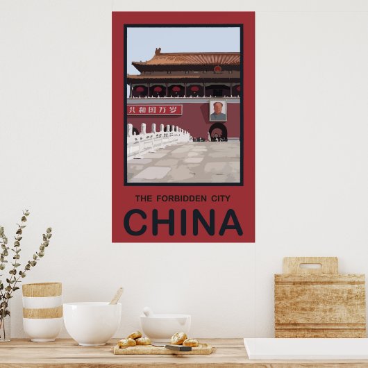Verbotene städtische China Poster (Küche)