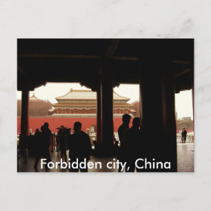 Verbotene städtische China Postkarte Vintage Kunst