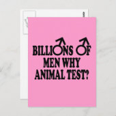 Verbotene Tierversuche mit lustigem Slogan Postkarte (Vorne/Hinten)