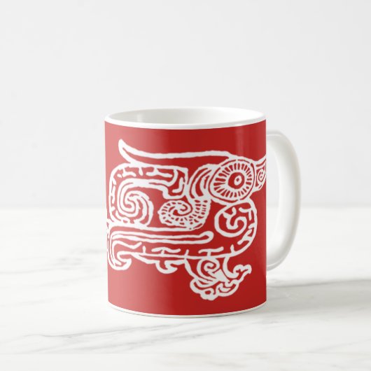 Verbotene umgekehrte Druck-Tasse des Stadt-Drachen Kaffeetasse (VorderseiteRechts)