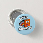 Verbotener Buchclub Button (Vorne & Hinten)