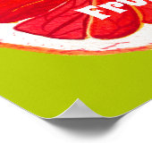 Verbotener Obstslogan Pop Art pink grapefruit Poster (Ecke)