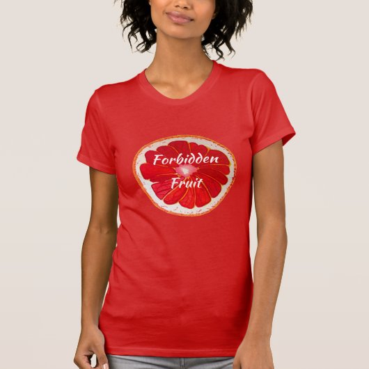 Verbotener Obstslogan Pop Art pink grapefruit T-Shirt (Vorderseite)