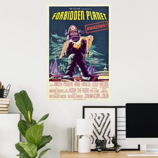 Verbotener Planet 1956 Poster (Heimbüro)
