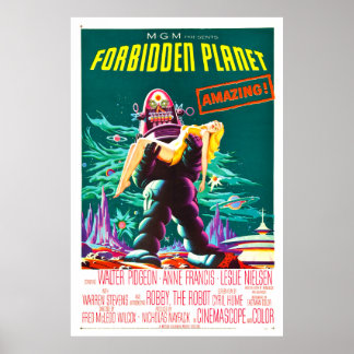 Verbotener Planet - Klassisches Filmplakat Poster