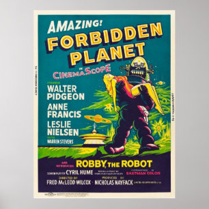 Verbotener Planet - Vintager Film von 1956 Poster