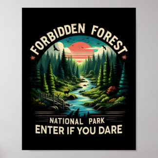 Verbotener Wald Nationalpark Eintritt Wander Campi Poster