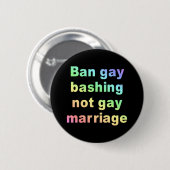 Verbothomosexuellheftig schlagen button (Vorne & Hinten)