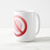 Verbotsschild für die Verwendung künstlicher Intel Kaffeetasse (VorderseiteRechts)