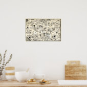 VERBOTUNG HARLEM NIGHTLIFE MAP 1926 POSTER (Küche)